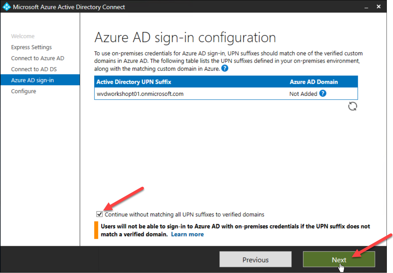 Config Azure AD Signin configuration