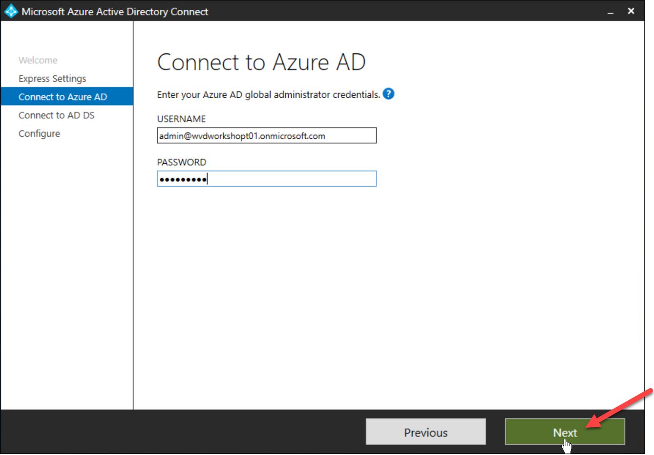 Connect to Azure AD