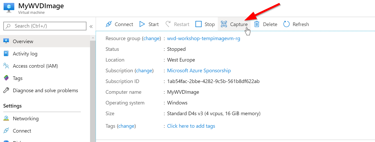 Capture VM