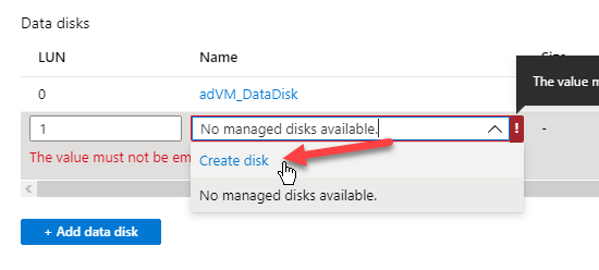 Create disk